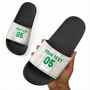 Custom Senegal Football 2026 Slide Sandals Car Rapide-Inspired Pattern