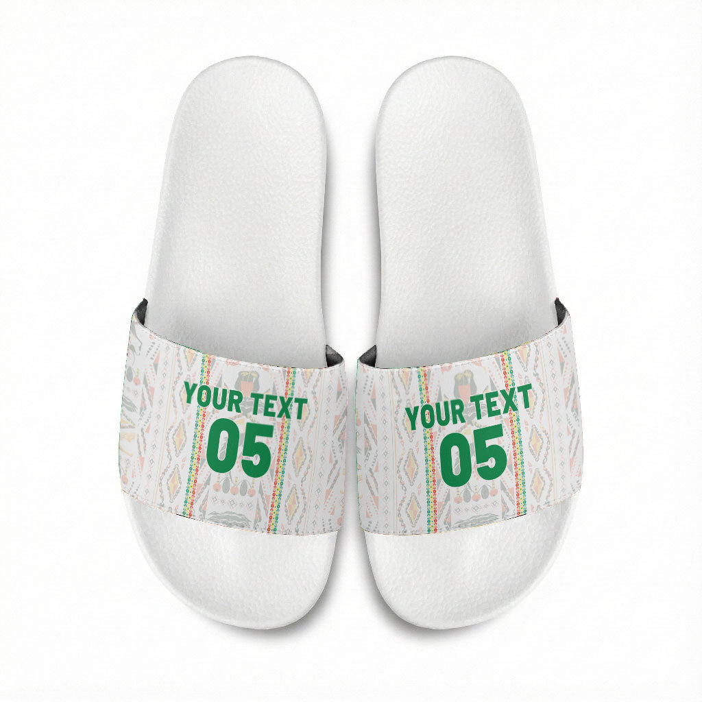 Custom Senegal Football 2026 Slide Sandals Car Rapide-Inspired Pattern