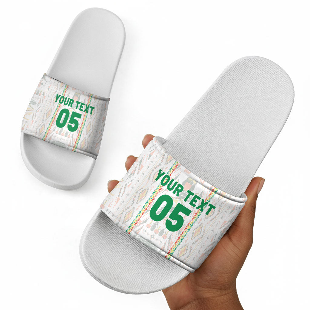 Custom Senegal Football 2026 Slide Sandals Car Rapide-Inspired Pattern