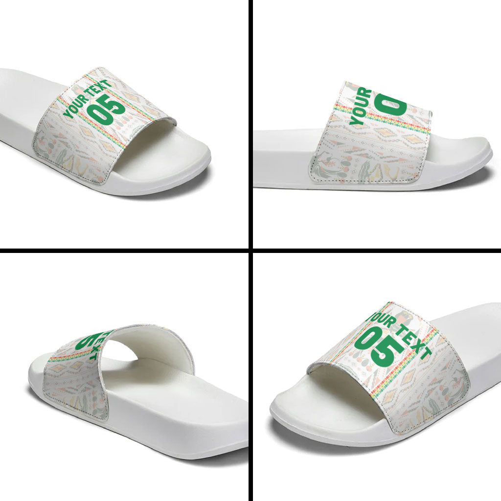 Custom Senegal Football 2026 Slide Sandals Car Rapide-Inspired Pattern