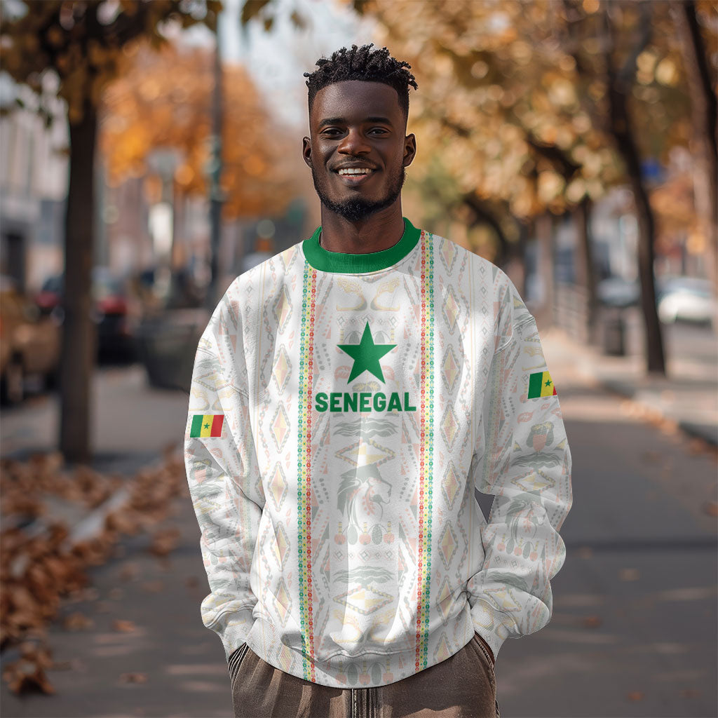 Custom Senegal Football 2026 Sweatshirt Car Rapide-Inspired Pattern