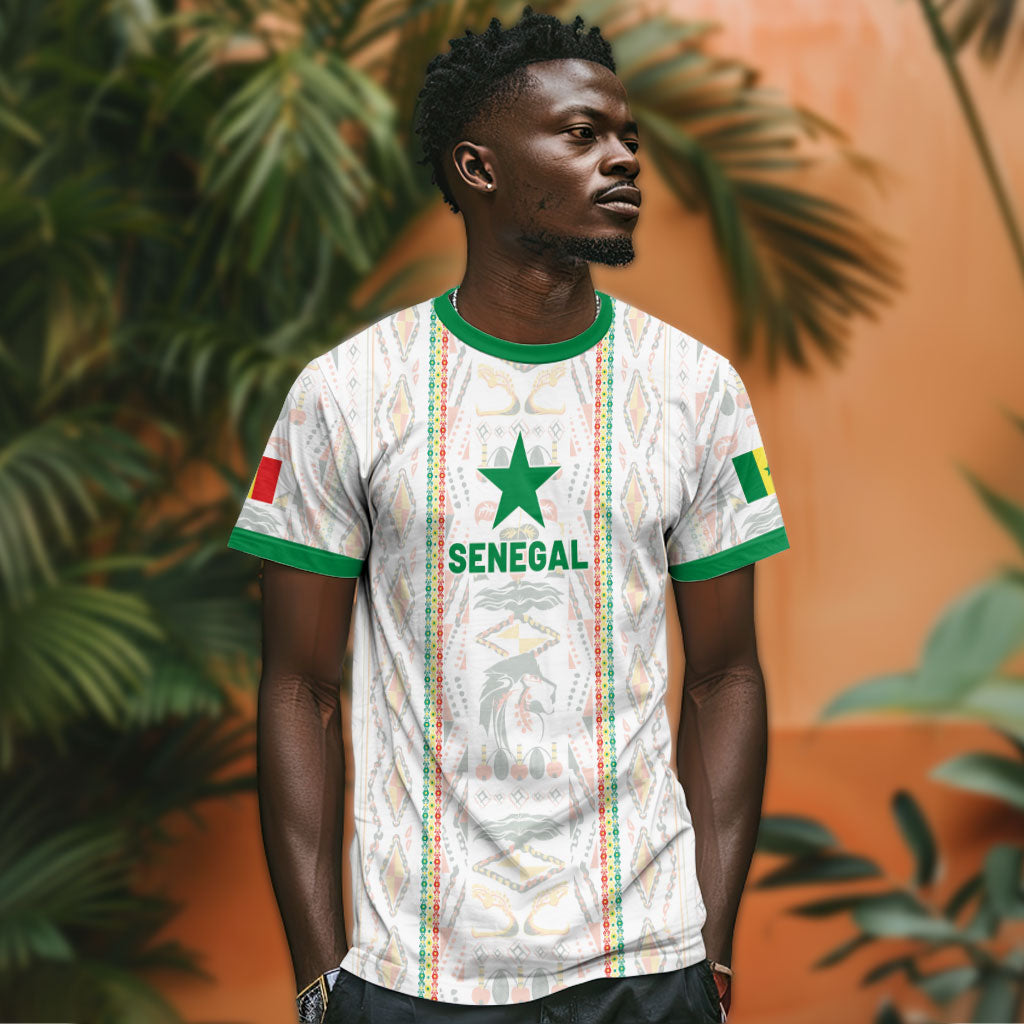 Custom Senegal Football 2026 T shirt Car Rapide-Inspired Pattern