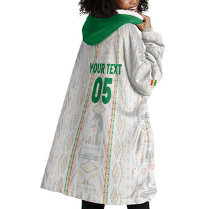 Custom Senegal Football 2026 Wearable Blanket Hoodie Car Rapide-Inspired Pattern