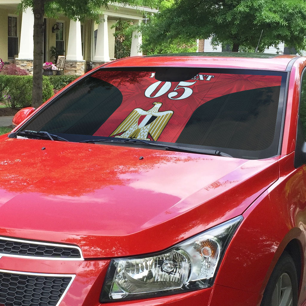 Custom Egypt Football 2026 Auto Sun Shade Go Pharaohs Special Style