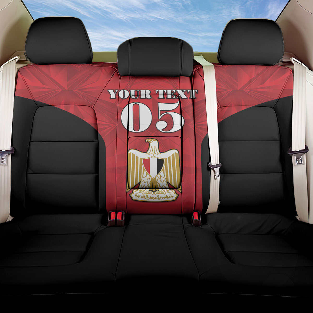 Custom Egypt Football 2026 Back Car Seat Cover Go Pharaohs Special Style