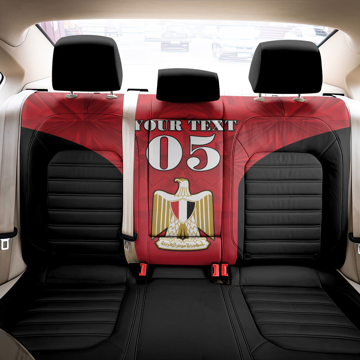 Custom Egypt Football 2026 Back Car Seat Cover Go Pharaohs Special Style