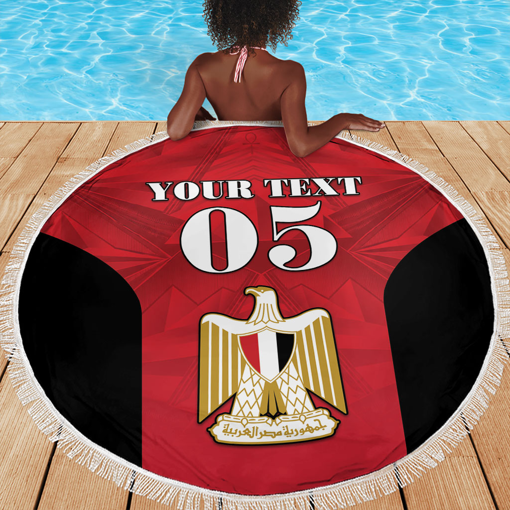 Custom Egypt Football 2026 Beach Blanket Go Pharaohs Special Style