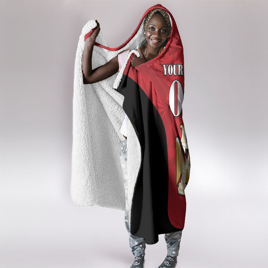 Custom Egypt Football 2026 Hooded Blanket Go Pharaohs Special Style