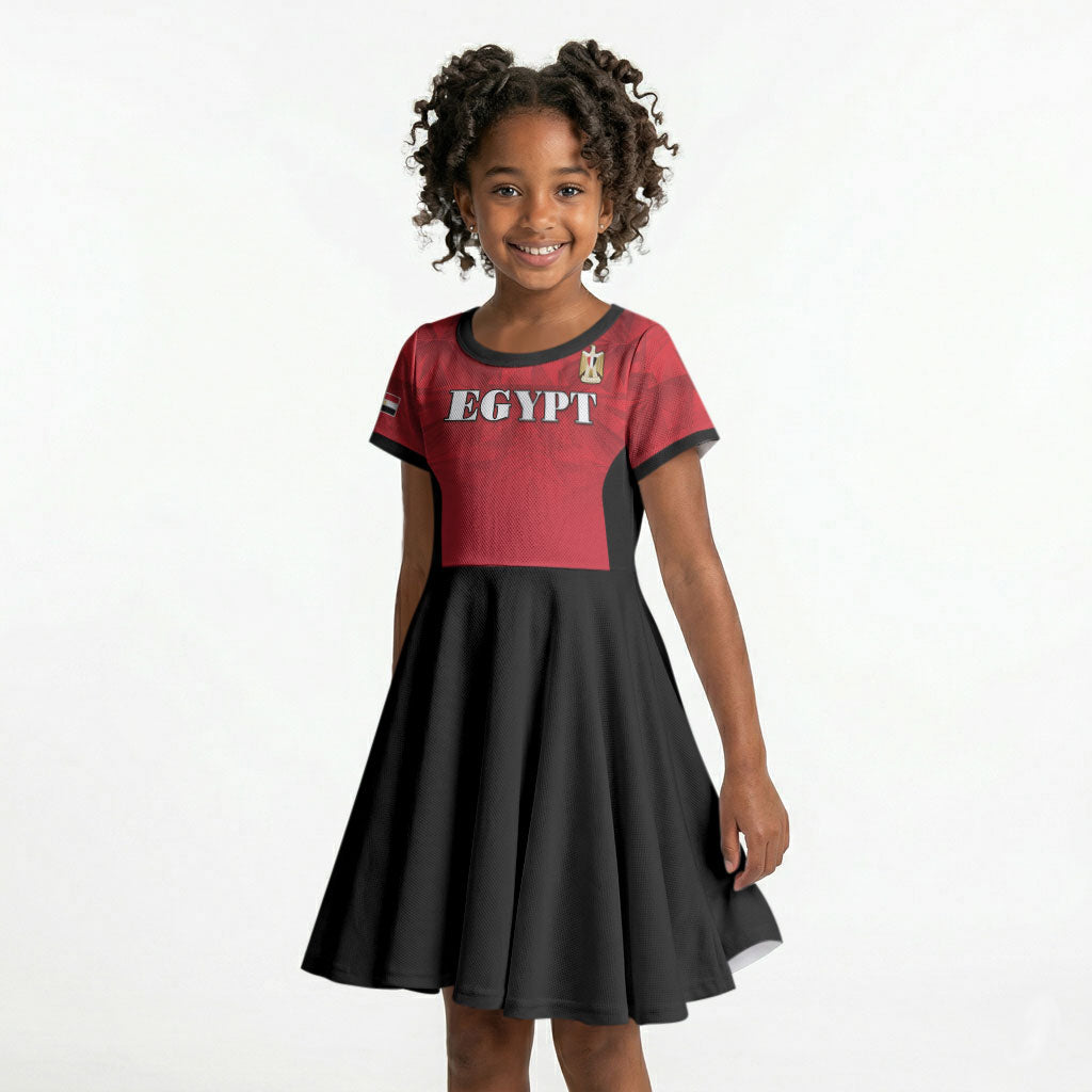Custom Egypt Football 2026 Kid Short Sleeve Dress Go Pharaohs Special Style