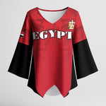 Custom Egypt Football 2026 Kimono Sleeve Blouse Go Pharaohs Special Style