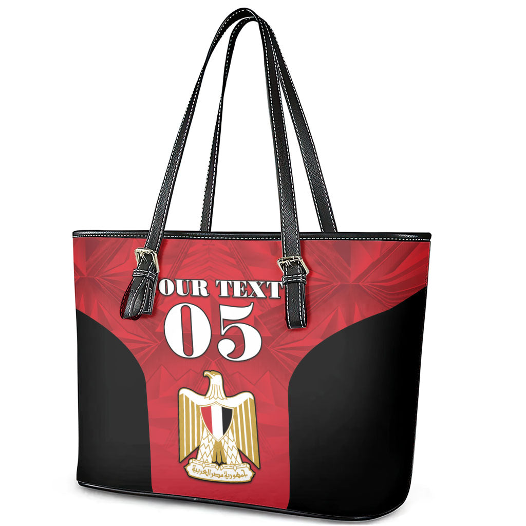 Custom Egypt Football 2026 Leather Tote Bag Go Pharaohs Special Style