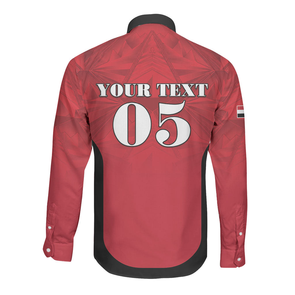 Custom Egypt Football 2026 Long Sleeve Button Shirt Go Pharaohs Special Style