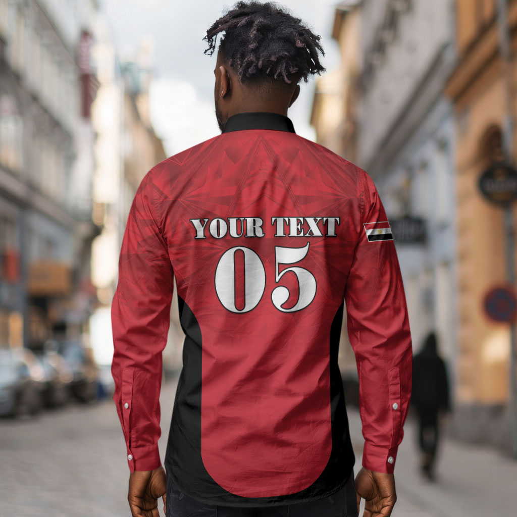 Custom Egypt Football 2026 Long Sleeve Button Shirt Go Pharaohs Special Style