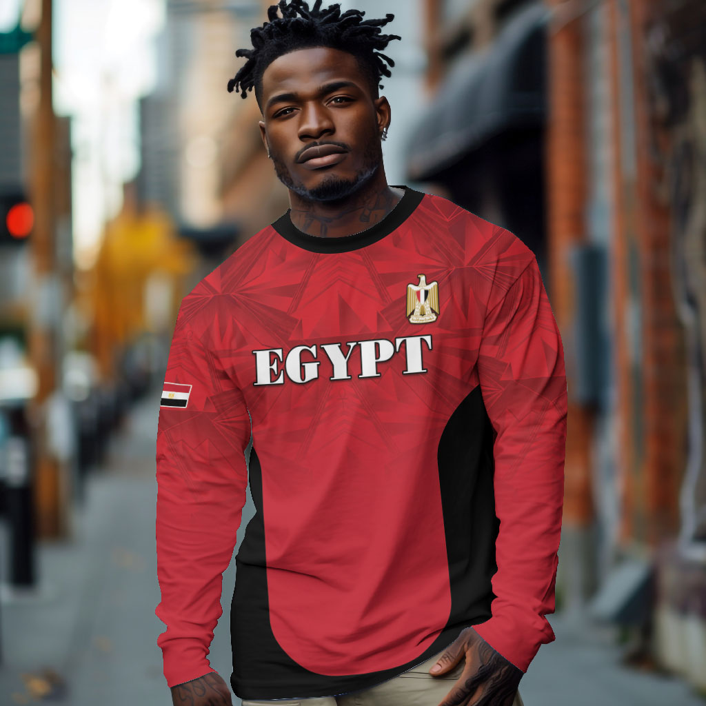 Custom Egypt Football 2026 Long Sleeve Shirt Go Pharaohs Special Style
