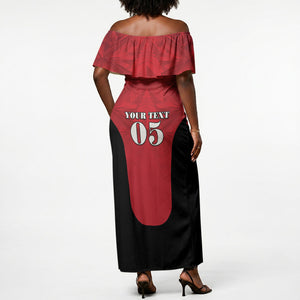 Custom Egypt Football 2026 Off Shoulder Maxi Dress Go Pharaohs Special Style