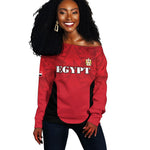 Custom Egypt Football 2026 Off Shoulder Sweater Go Pharaohs Special Style