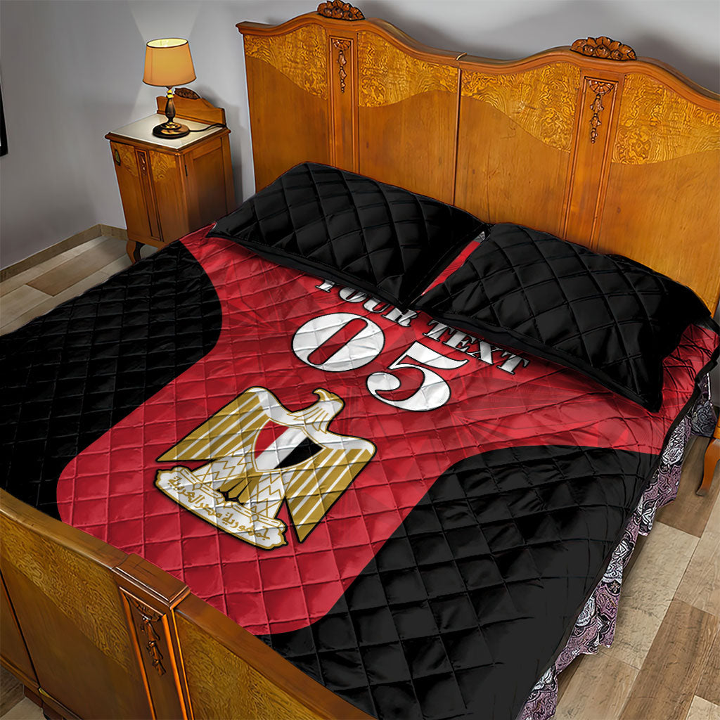 Custom Egypt Football 2026 Quilt Bed Set Go Pharaohs Special Style