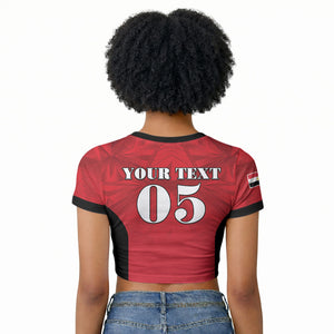 Custom Egypt Football 2026 Raglan Cropped T shirt Go Pharaohs Special Style
