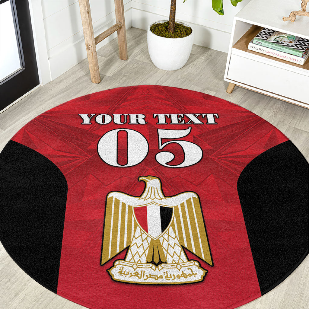 Custom Egypt Football 2026 Round Carpet Go Pharaohs Special Style