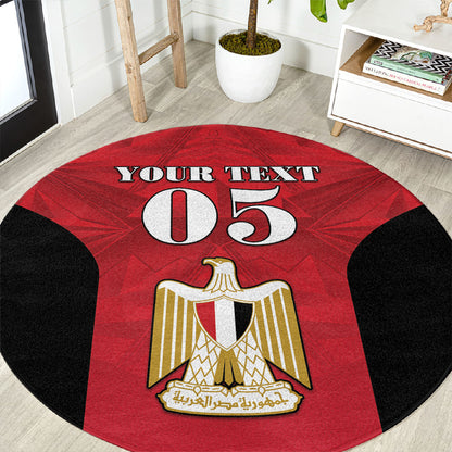 Custom Egypt Football 2026 Round Carpet Go Pharaohs Special Style