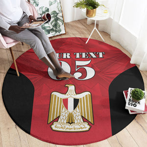 Custom Egypt Football 2026 Round Carpet Go Pharaohs Special Style