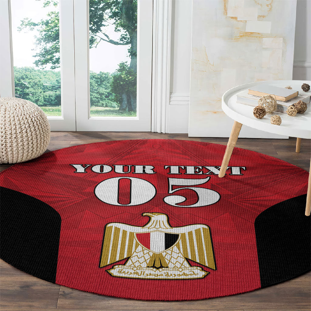Custom Egypt Football 2026 Round Carpet Go Pharaohs Special Style