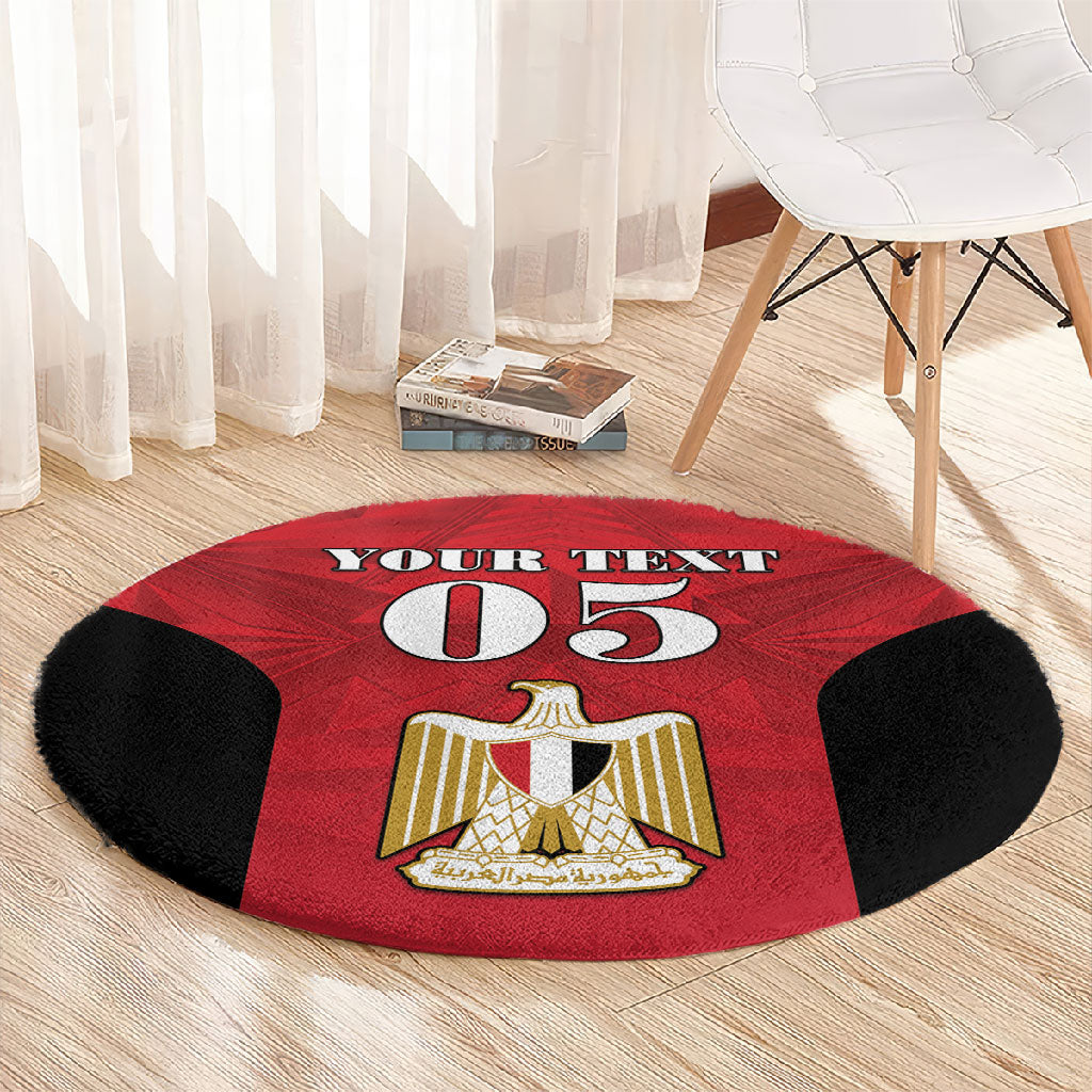 Custom Egypt Football 2026 Round Carpet Go Pharaohs Special Style