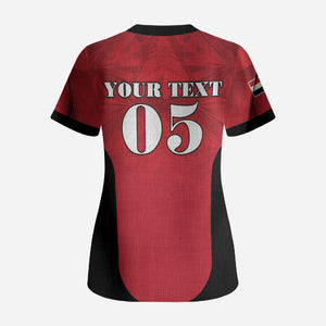 Custom Egypt Football 2026 Scrub Top Go Pharaohs Special Style