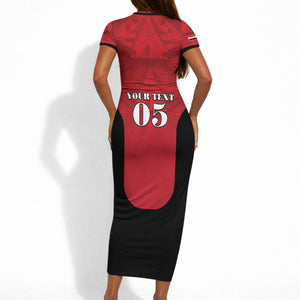 Custom Egypt Football 2026 Short Sleeve Bodycon Dress Go Pharaohs Special Style
