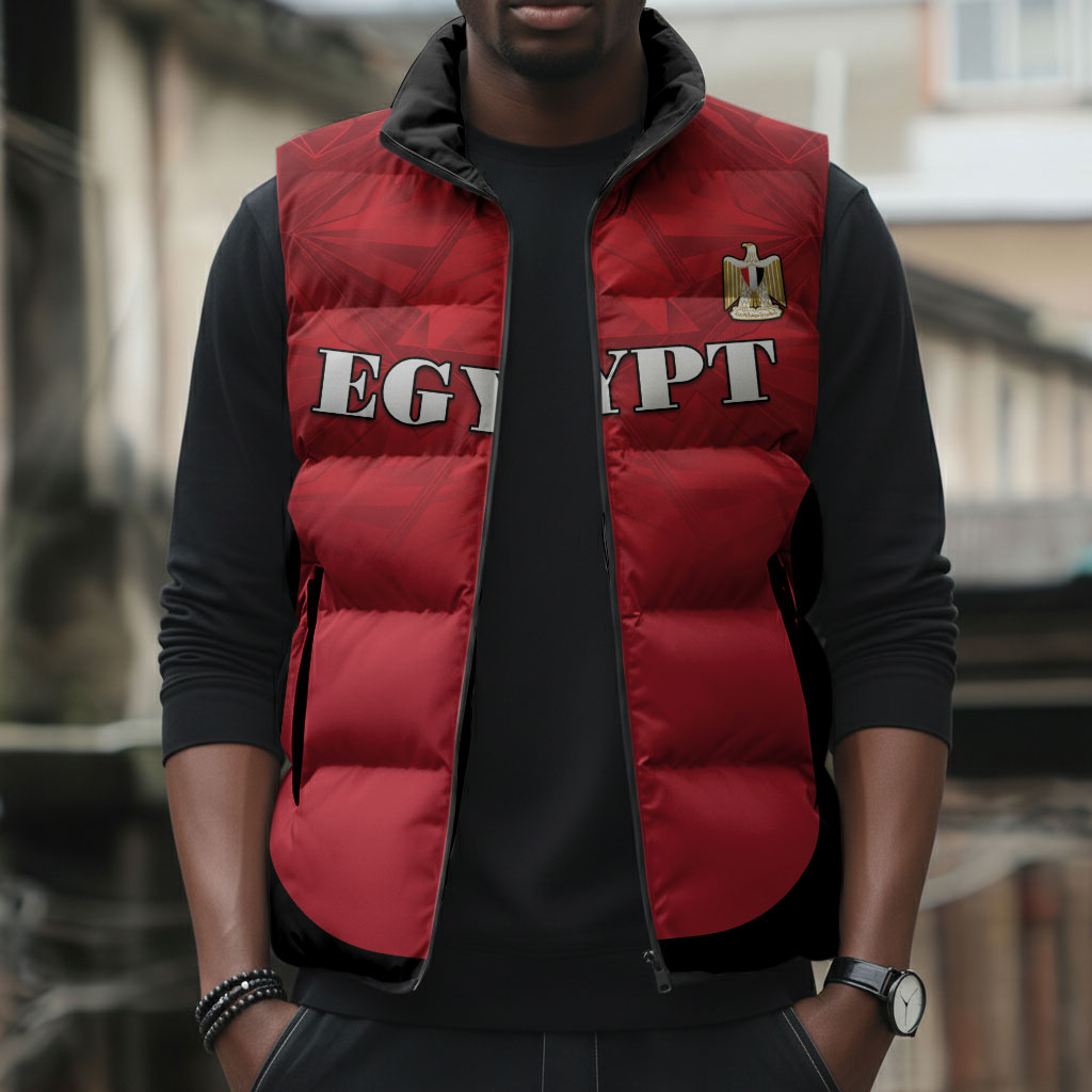 Custom Egypt Football 2026 Sleeveless Puffer Jacket Go Pharaohs Special Style