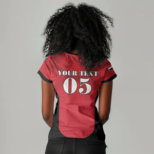 Custom Egypt Football 2026 Women V-Neck T-Shirt Go Pharaohs Special Style