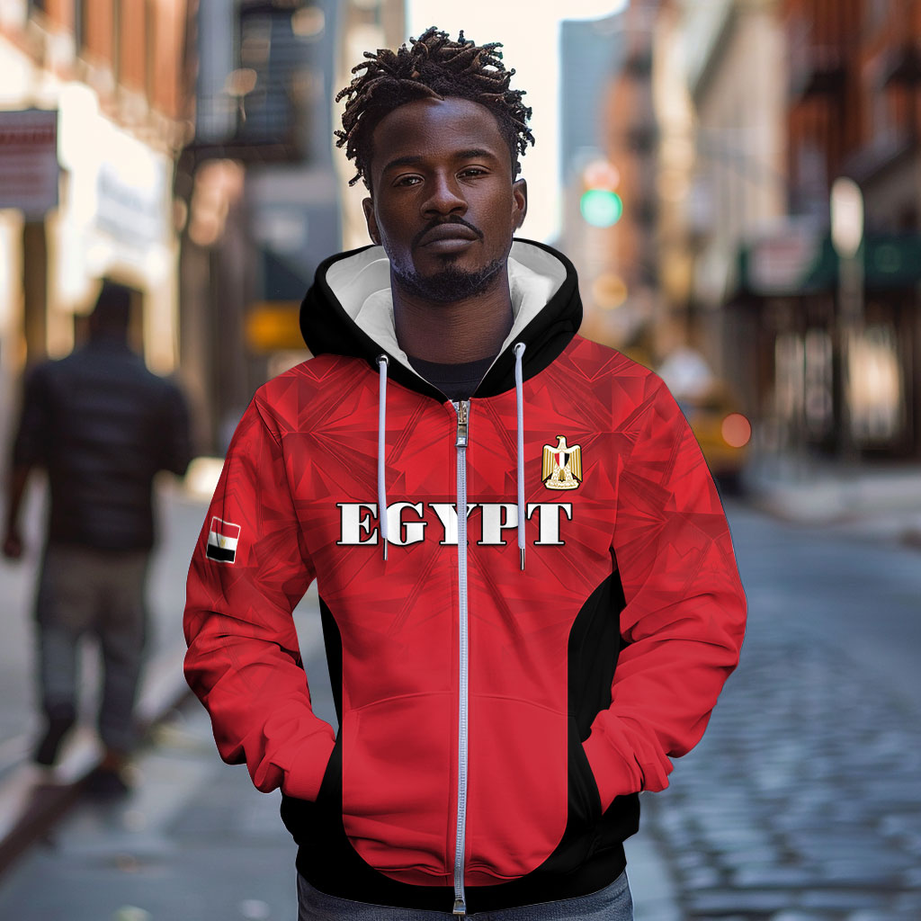 Custom Egypt Football 2026 Zip Hoodie Go Pharaohs Special Style