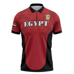 Custom Egypt Football 2026 Zipper Polo Shirt Go Pharaohs Special Style