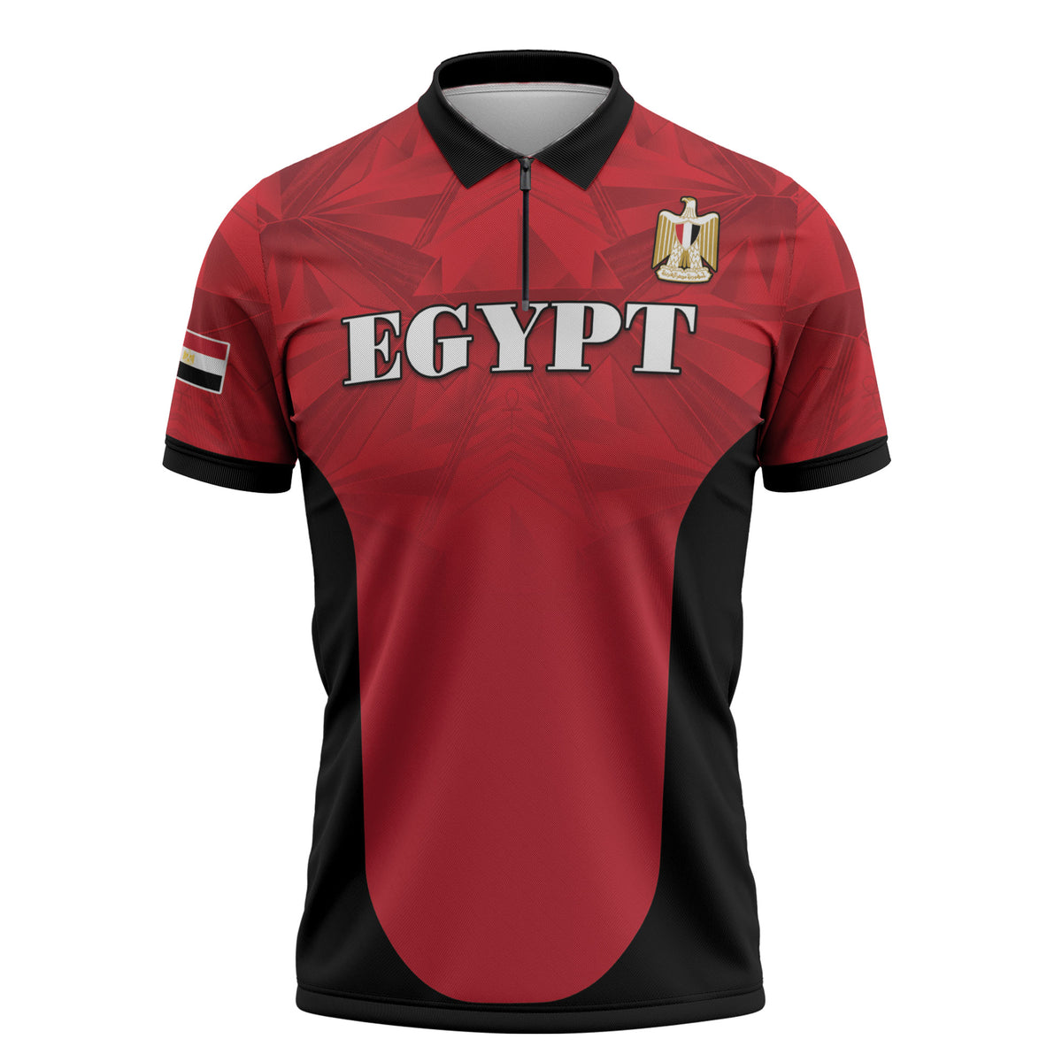 Custom Egypt Football 2026 Zipper Polo Shirt Go Pharaohs Special Style