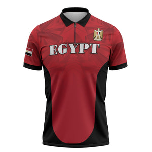 Custom Egypt Football 2026 Zipper Polo Shirt Go Pharaohs Special Style