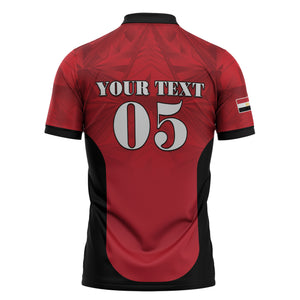 Custom Egypt Football 2026 Zipper Polo Shirt Go Pharaohs Special Style