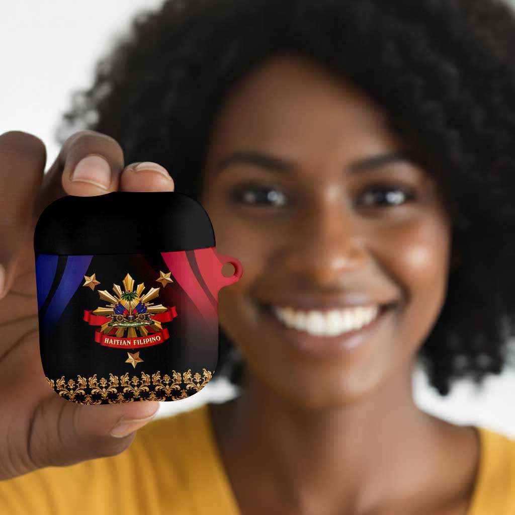 Haiti And Philippines AirPods Case Haitian Filipino Heritage Crest
