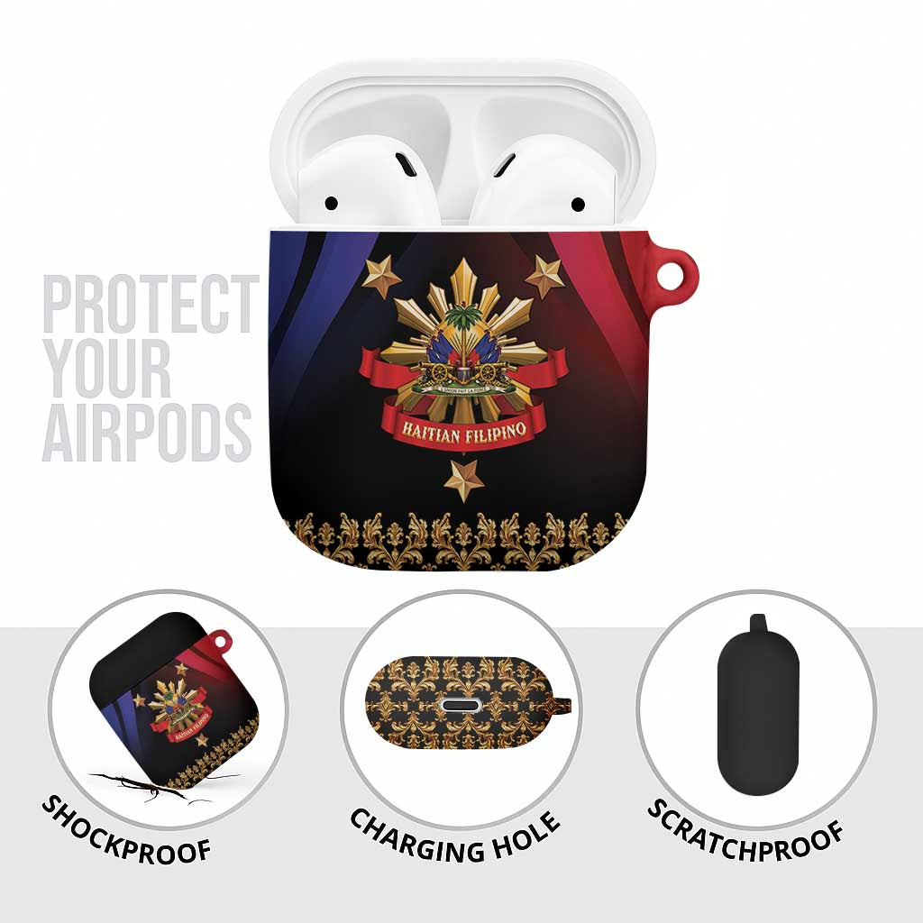 Haiti And Philippines AirPods Case Haitian Filipino Heritage Crest