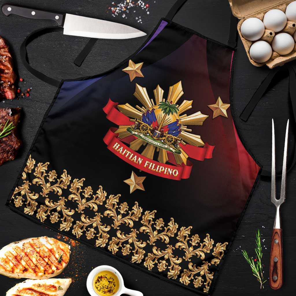 Haiti And Philippines Apron Haitian Filipino Heritage Crest