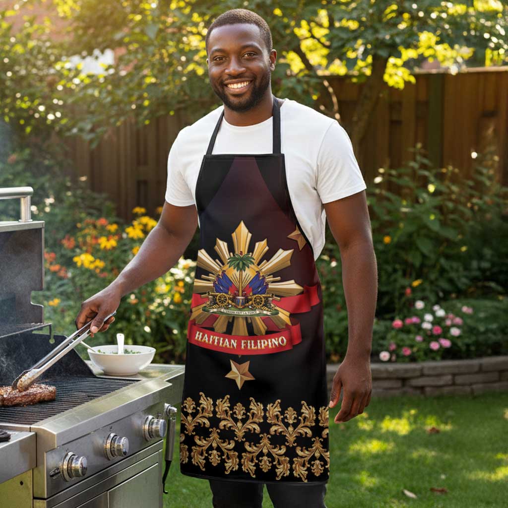 Haiti And Philippines Apron Haitian Filipino Heritage Crest