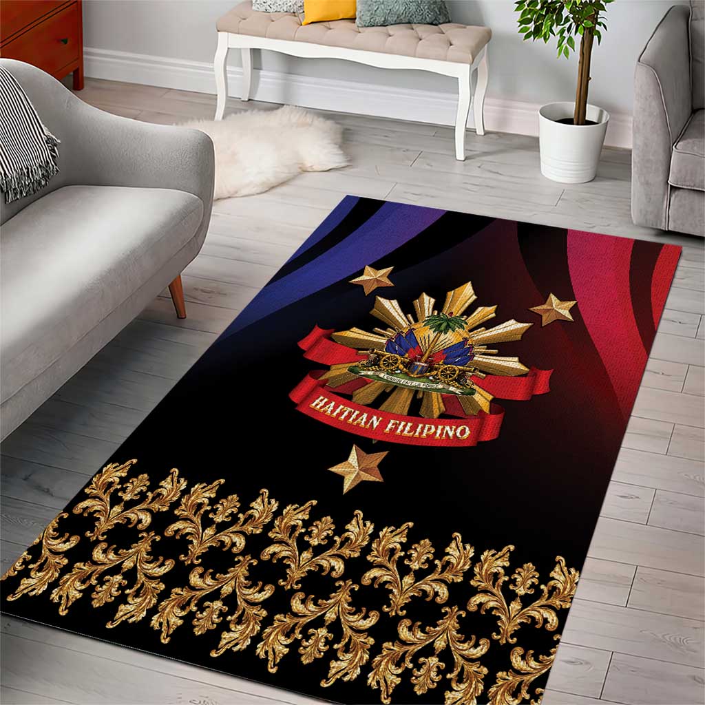 Haiti And Philippines Area Rug Haitian Filipino Heritage Crest