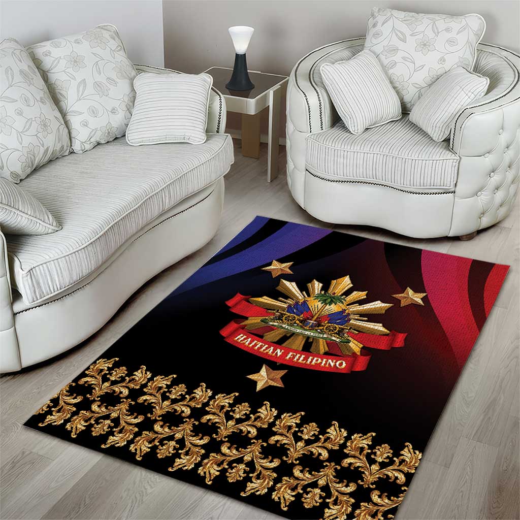 Haiti And Philippines Area Rug Haitian Filipino Heritage Crest