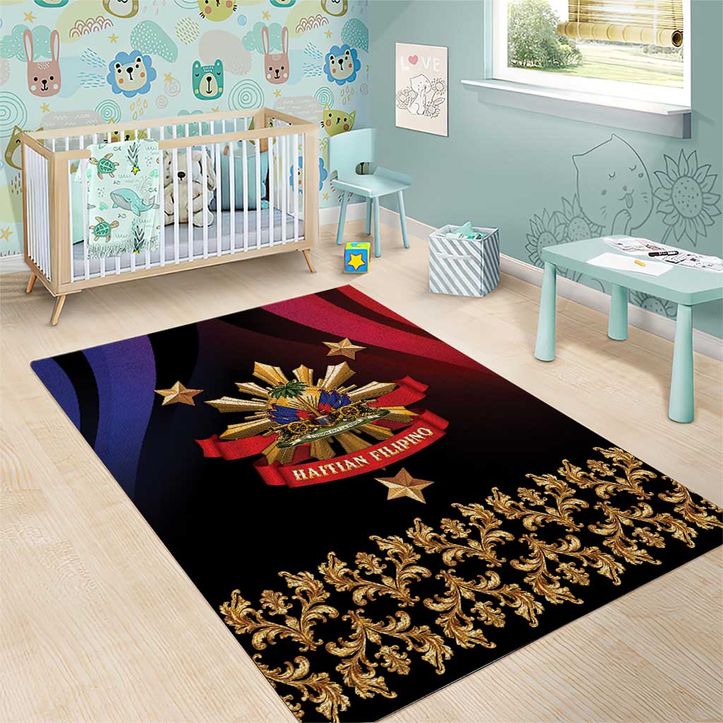 Haiti And Philippines Area Rug Haitian Filipino Heritage Crest