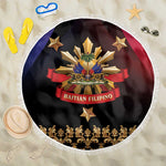 Haiti And Philippines Beach Blanket Haitian Filipino Heritage Crest