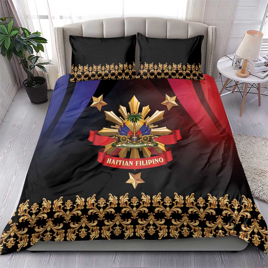 Haiti And Philippines Bedding Set Haitian Filipino Heritage Crest