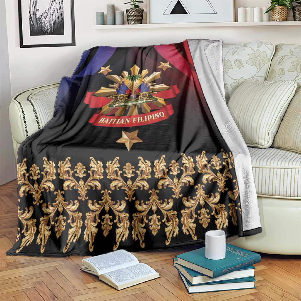 Haiti And Philippines Blanket Haitian Filipino Heritage Crest