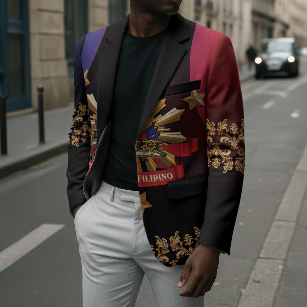 Personalized Haiti And Philippines Blazer Haitian Filipino Heritage Crest
