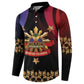 Personalized Haiti And Philippines Button Sweatshirt Haitian Filipino Heritage Crest