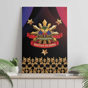 Haiti And Philippines Canvas Wall Art Haitian Filipino Heritage Crest