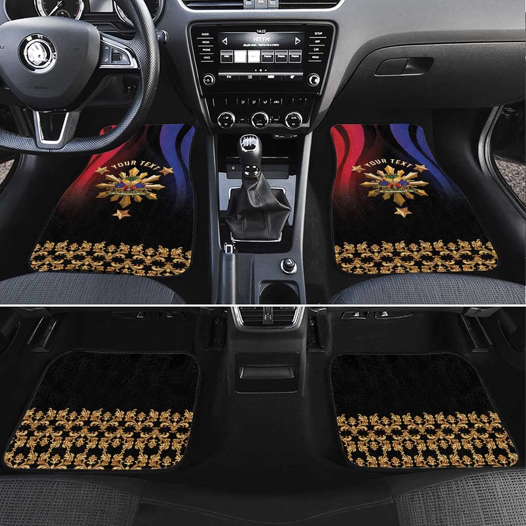 Personalized Haiti And Philippines Car Mats Haitian Filipino Heritage Crest